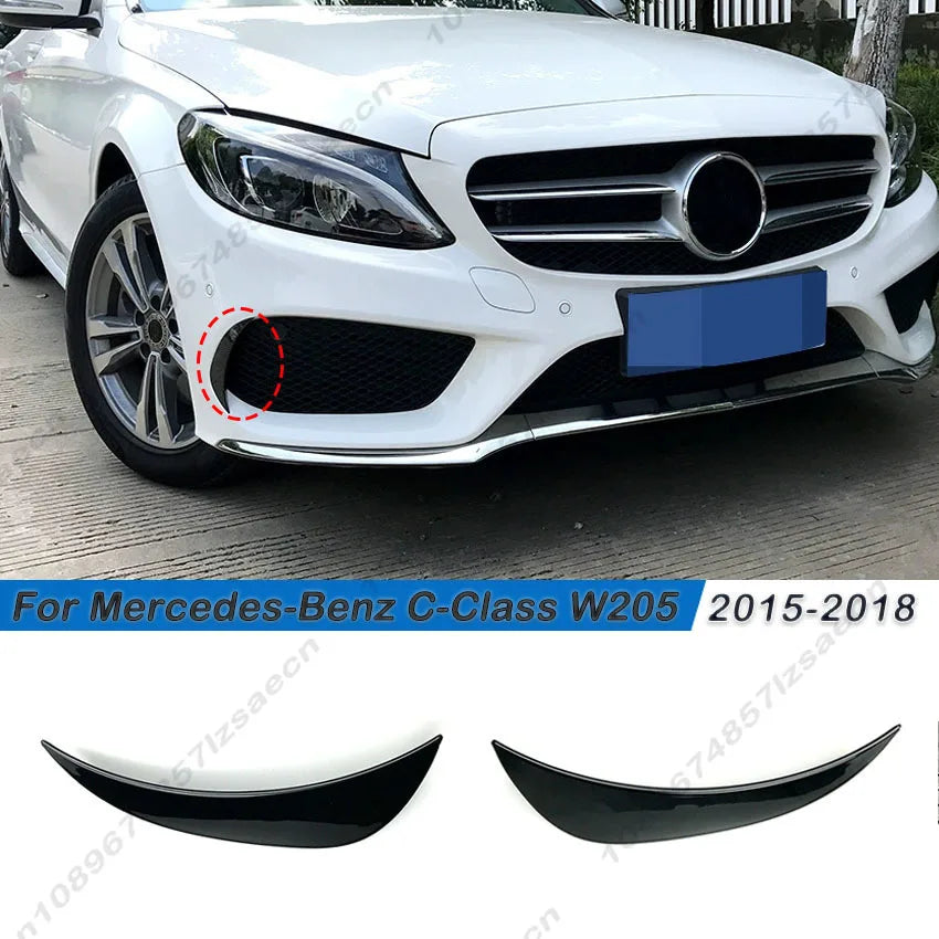 For Mercedes-Benz C-Class W205 C200 C260 C43 AMG 2015-2018 Car Front Bumper Front Bumper Fog Light Frame Side Spoiler Body Kit