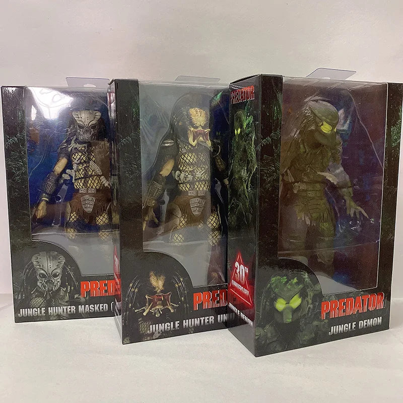 Aliens vs Predator Jungle Hunter 30th Anniversary Unmasked Masked Action Figure