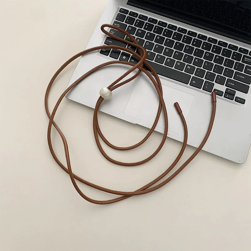High-End Feeling Thin Waist Rope For Women Summer Waist-Cinching With Skirts Slimming And Versatile Belt With Personality