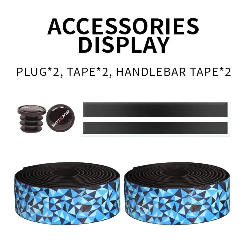 BUCKLOS Professional Handlebar Tape Gravel Road Bike Damping Wrap Belt Gradient Bicycle Non-slip Cycling Handle Bar Accessories