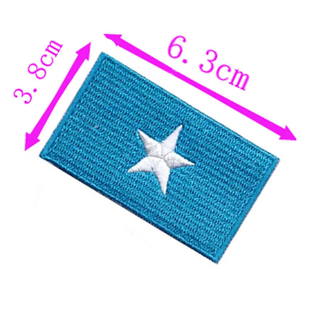 1pc Somalia Country Flag Embroidery Patch 6.3cm Wide Iron On Sew On