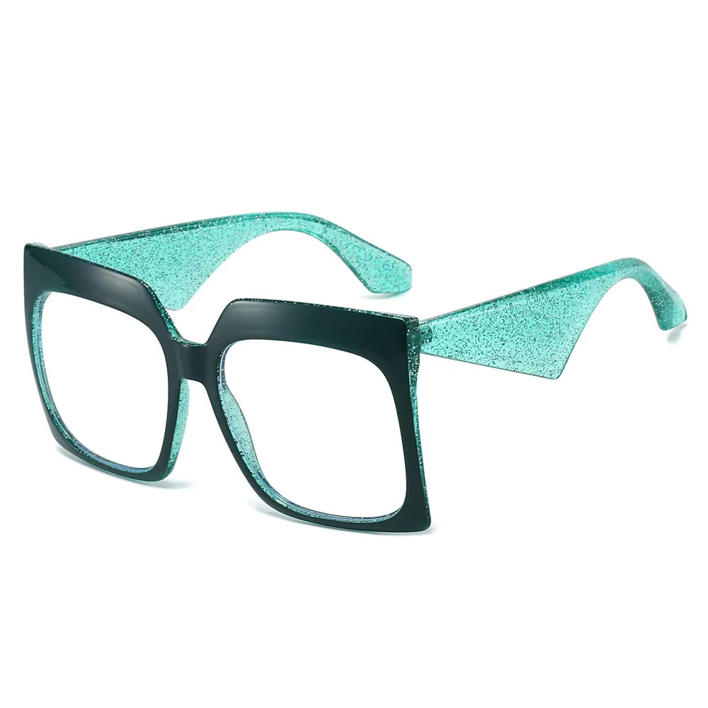 JNPCXI New Oversized Fashion Square Women Optical Glasses Frame Clear Eyewear Vintage Nail Eyeglasses Frame Men Computer Goggles