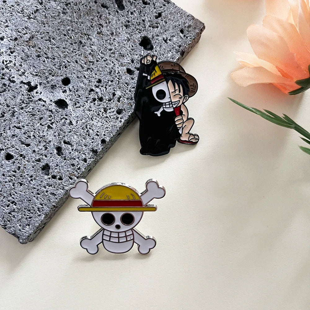 2pcs Anime Lapel Pins Set Enamel Brooches for Backpack Men Women Jewelry Accessory Cool Anime Badges