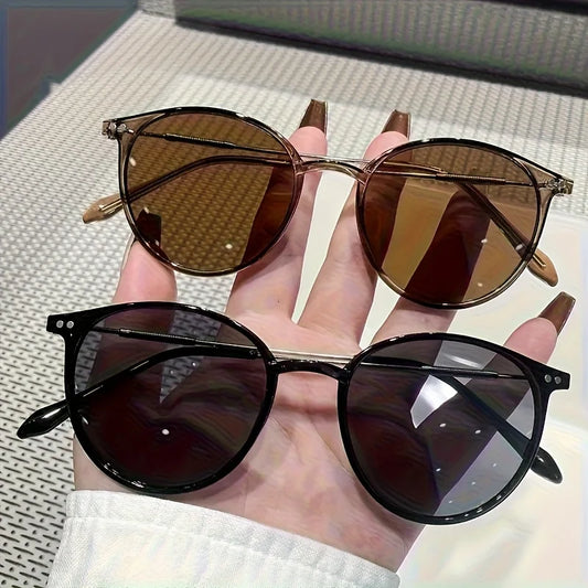 2PCS Retro Women's Glasses Stylish and Stylish Michelin Design Suitable for Daily Leisure Home Travel and Holiday Gatherings