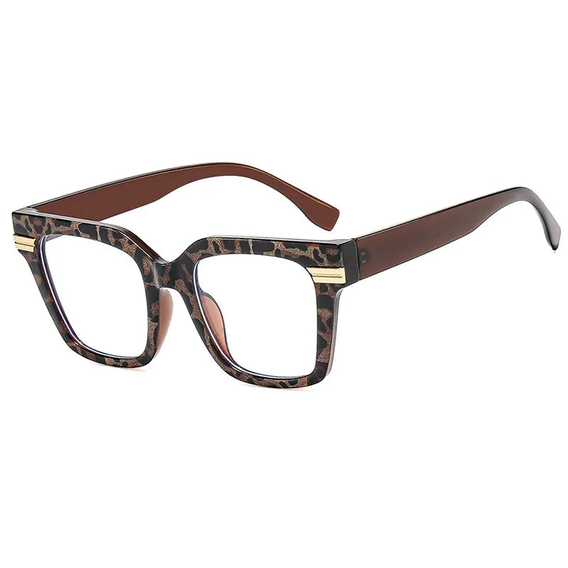 JNPCXI New Fashion Square Glasses Frame Women Clear Anti Blue Light Eyewear Vintage Men Optical Blue Green Frame
