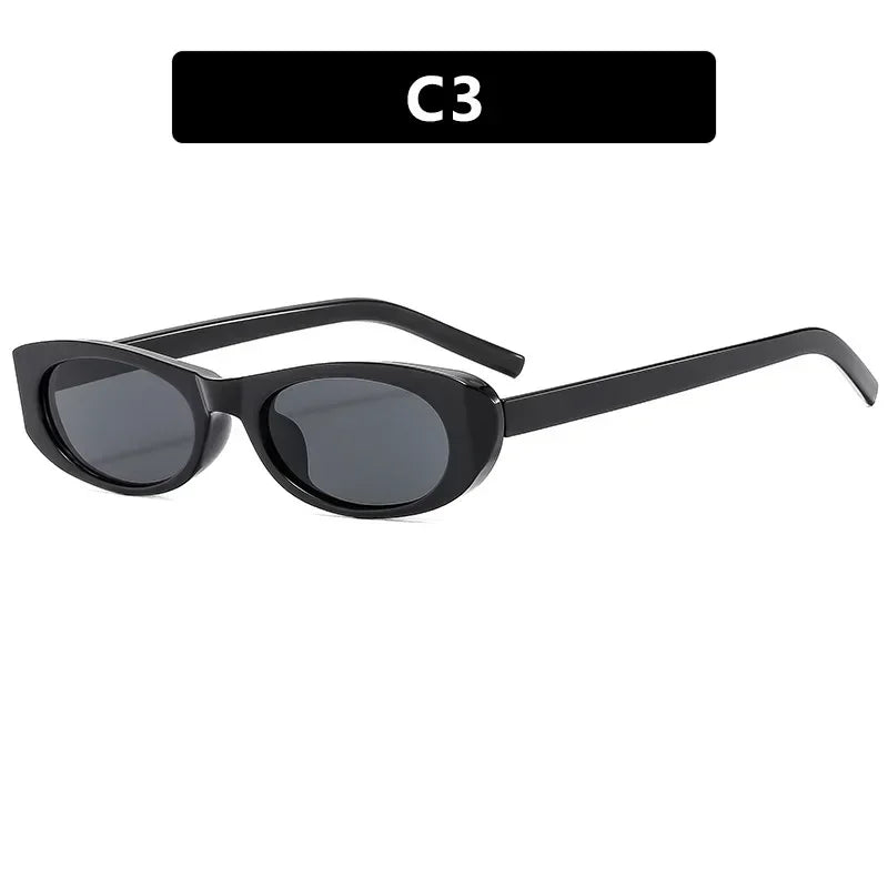JNPCXI Small Rectangle Oval Sunglasses Women Vintage Brand Designer Shades UV400 Men Trending Punk Sun Glasses