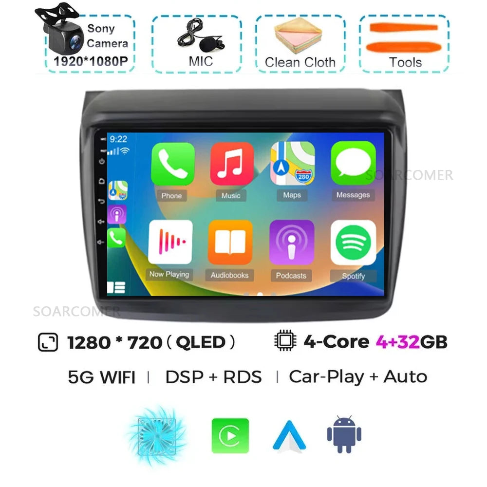 Android 15 For Mitsubishi Pajero Sport 2 2008 - 2017 L200 Triton 2006 - 2014 Android Car Radio Multimedia Video Player stereo BT