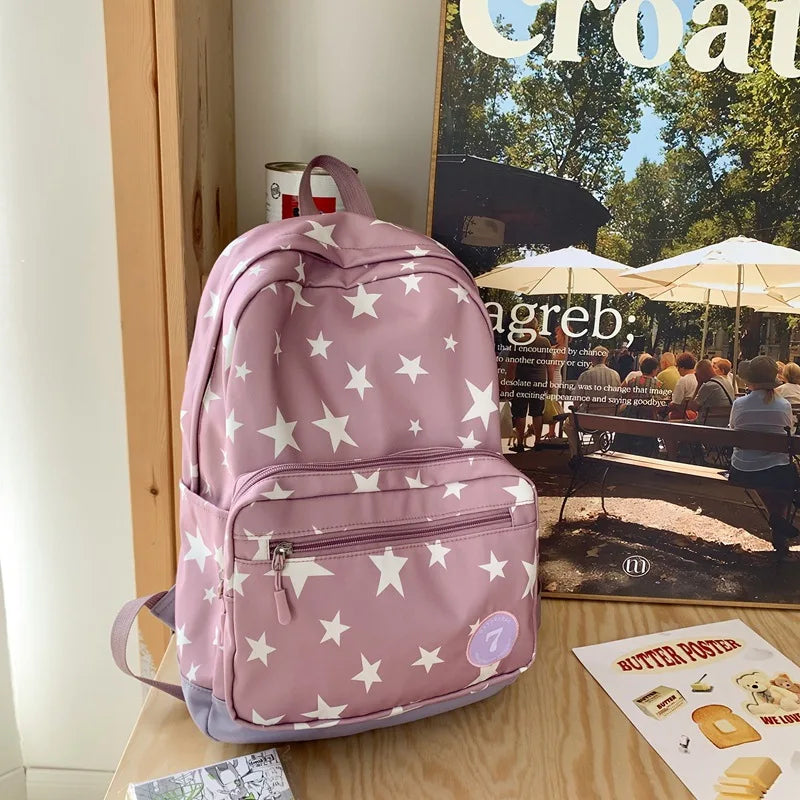 Star Backpack for Women Men 17 Inch Star Laptop Backpack College Bag Cute Travel Backpack Student Back To School Casual Bookbag