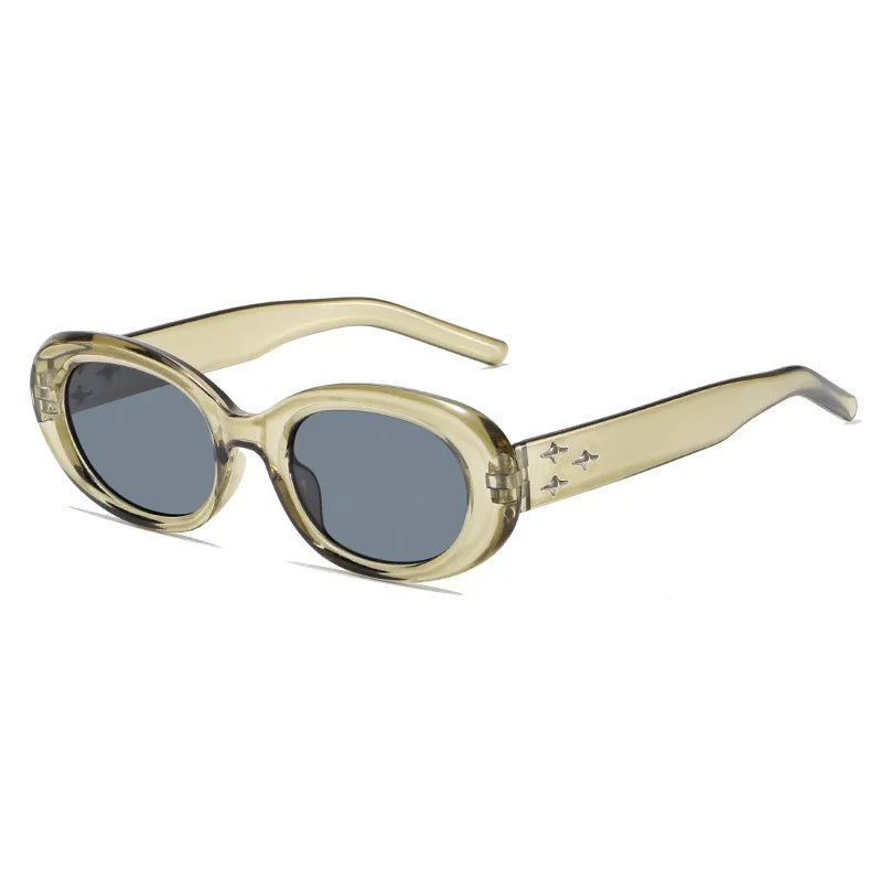 Fashion Small Frame Oval Sunglasses Retro Shading Sun Glasses for Women/Men