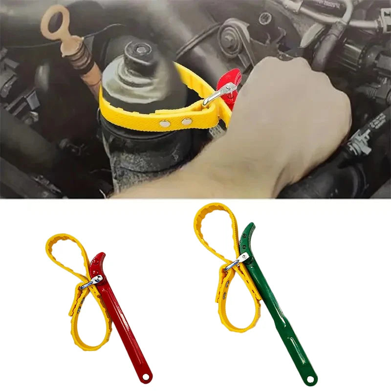 Belt Wrench Oil Filter Puller Strap Spanner Chain Wrench Strap Opener Adjustable Strap Opener Cartridge Disassembly Tool