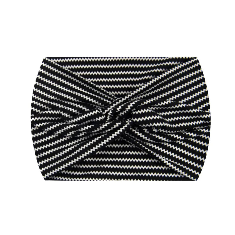 Widening 18CM stretch printed sports sweatband headband headscarf hairband