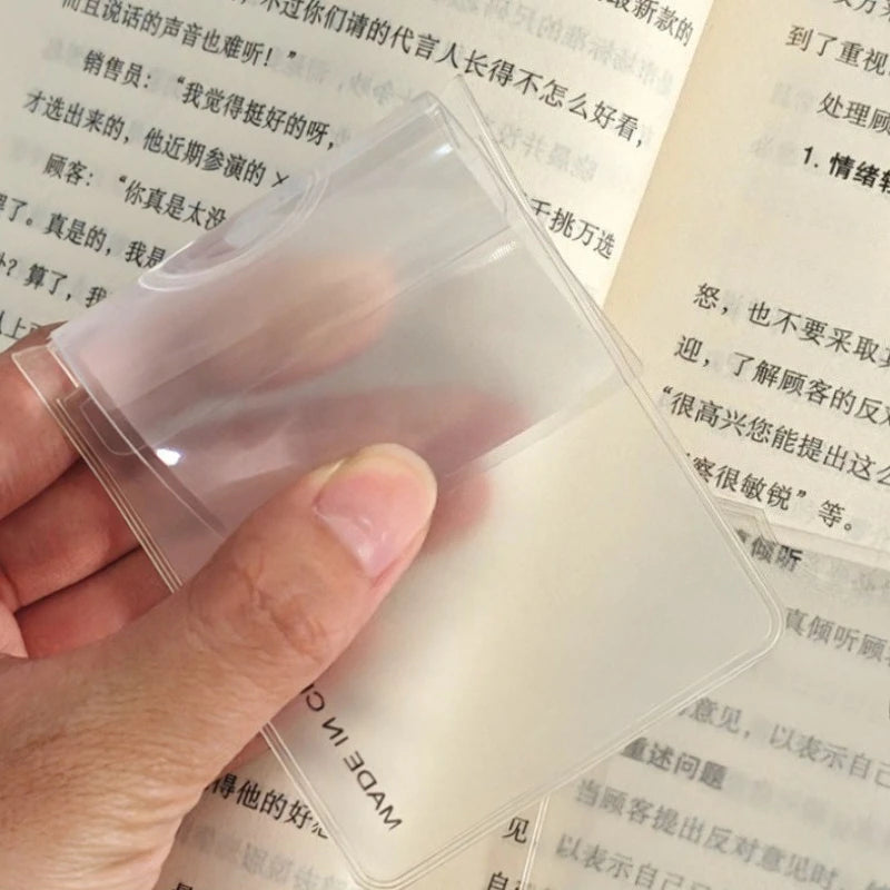 5/10PCS 3X Magnification Magnifier Credit Card Magnifier Fresnel LENS Pocket Credit Card Size Transparent Magnifying Glass