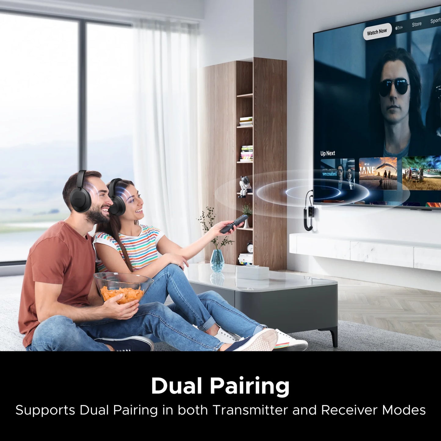 Bluetooth 5.4 Music Receiver Transmitter USB Adapter OLED Wireless 3.5mm Audio