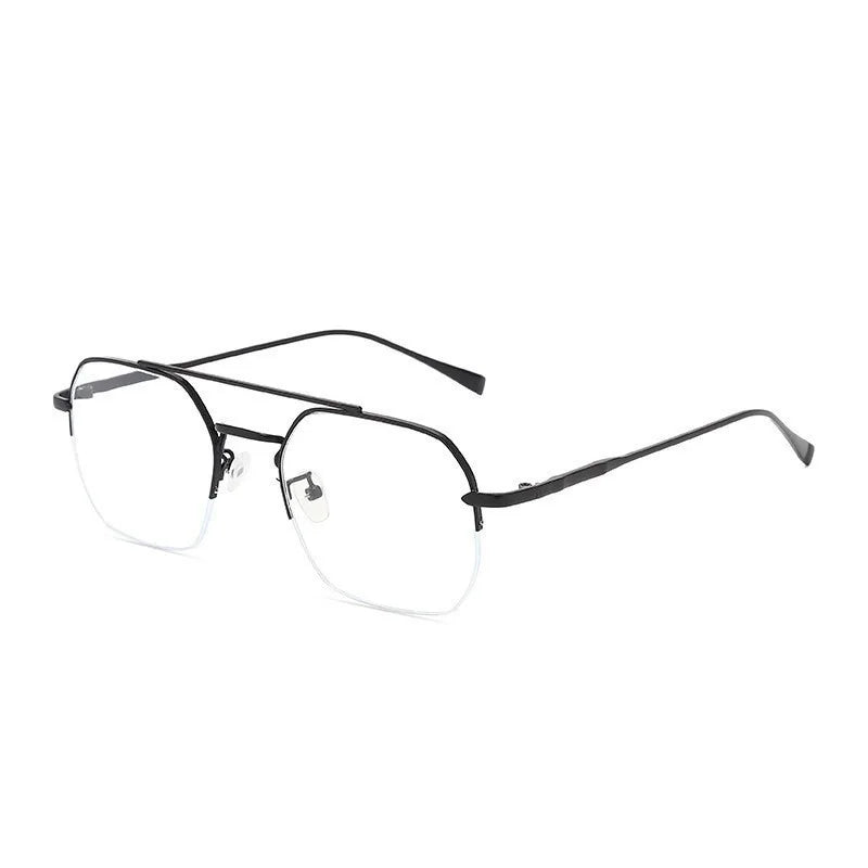 Photochromic Anti Radiation Half Frame Glasses for Women Men Transition Rectangle Eyeglasses Computer Anti Blue Eyewear