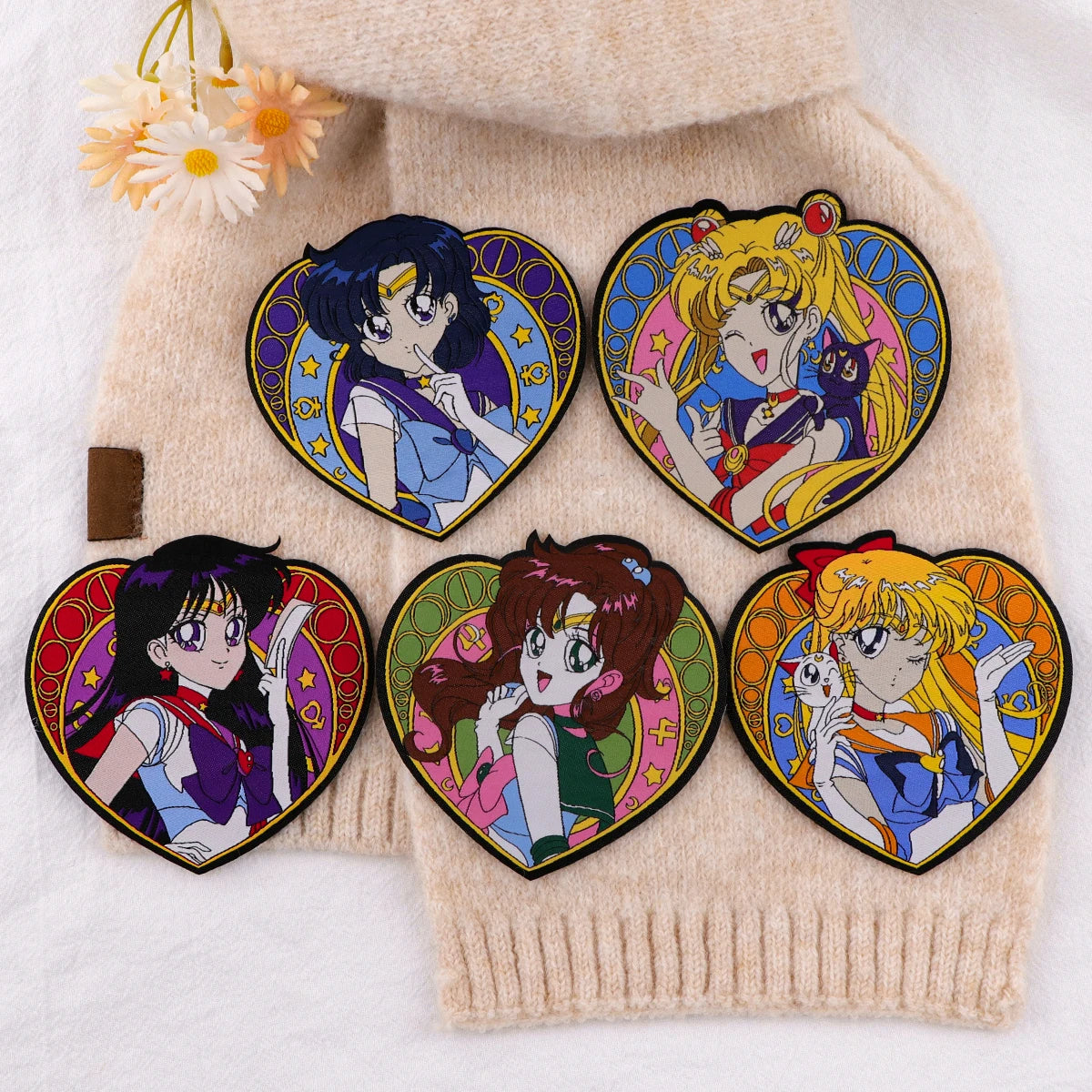 Cute Anime Girls Embroidery Patch Japanese Manga Iron On Patches For Clothing Thermoadhesive Patches On Clothes DIY Sew Badges