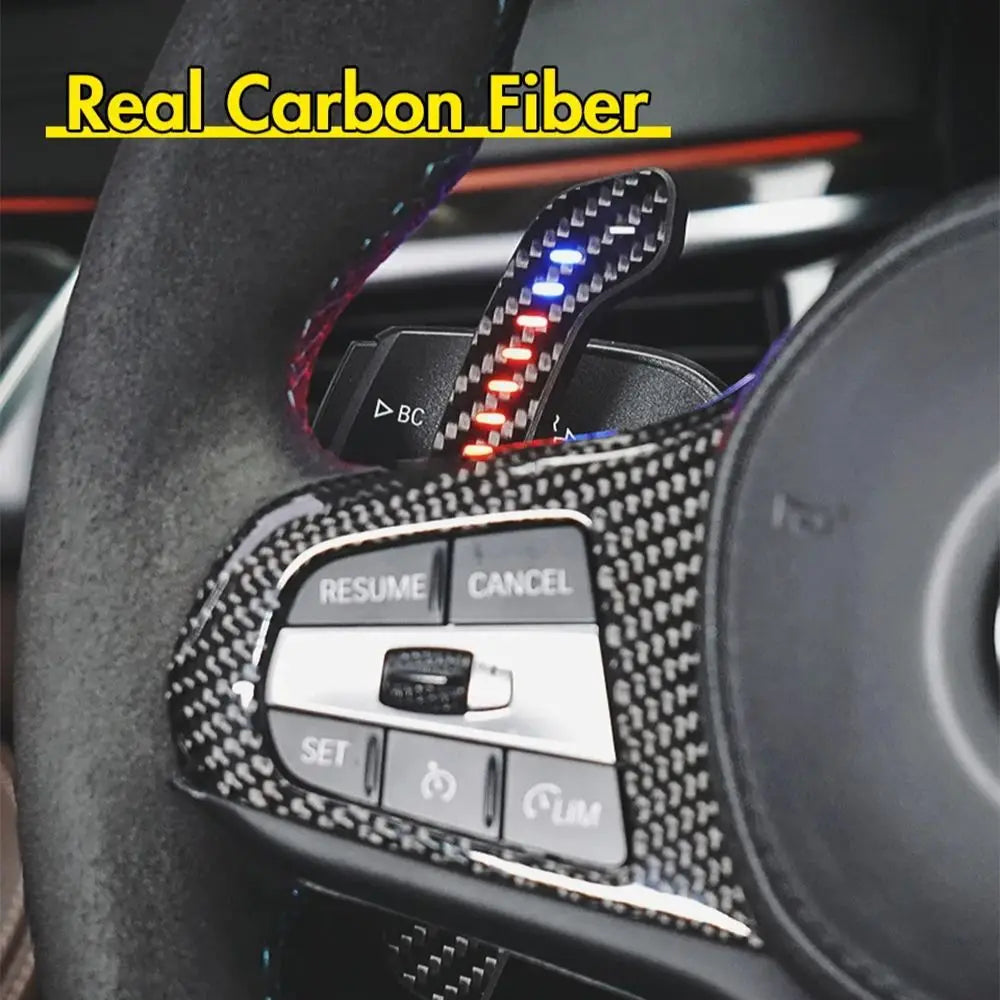 2025 New LED Magnetic Carbon Fiber Paddle Shifters For Audi B9 A1 A3 A5 A8 Q2 Q3 Q4 Q5 Q7 Q8 S1 S2 S3 S4 S5 SQ5 RS3 RS4 RS5 RSQ5