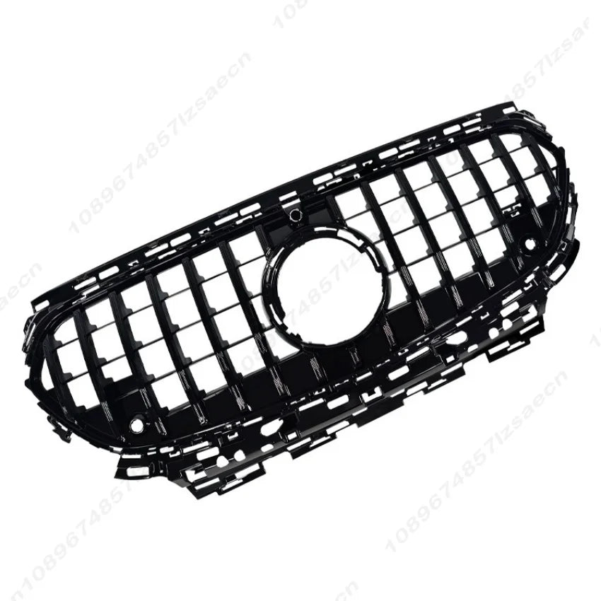 Front Grill Radiator Grille For Mercedes E-Class W214 S214 2024-2025 Gloss Black Chrome Trim Bumper Mesh Panel Replacement  ABS
