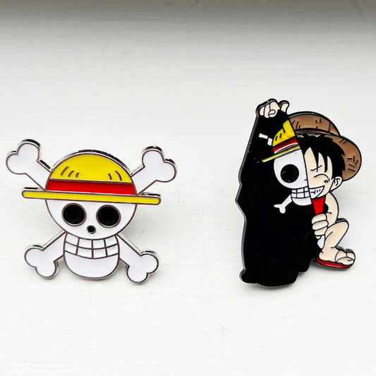 2pcs Anime Lapel Pins Set Enamel Brooches for Backpack Men Women Jewelry Accessory Cool Anime Badges