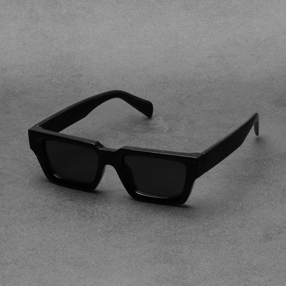 Ruiao 2026 fashion black small rectangular thick frame sunglasses for men and women rectangular summer wear shades