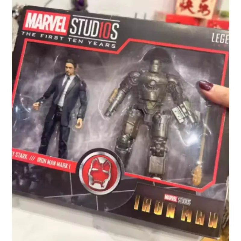 Original Hasbro Marvel Legends Series TONY STARK & IRON MAN MARK 1 Anime Figure Toy Collection Model