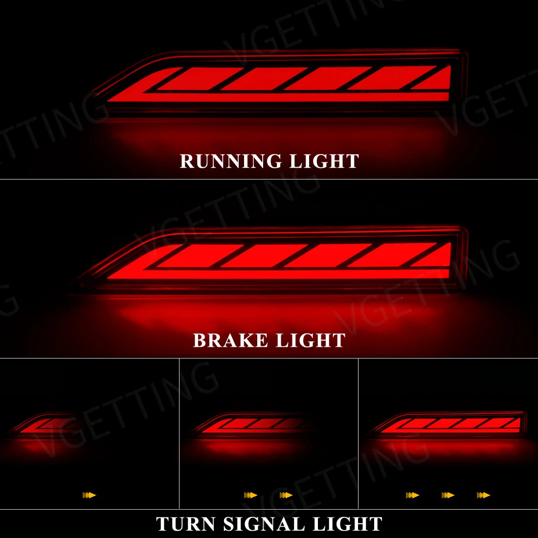 For Toyota Veloz 2021 2022 2023 LED Rear Bumper Reflector Lights Auto Brake Warning Dynamic Turn Signal Lamp Car Accessories 12V