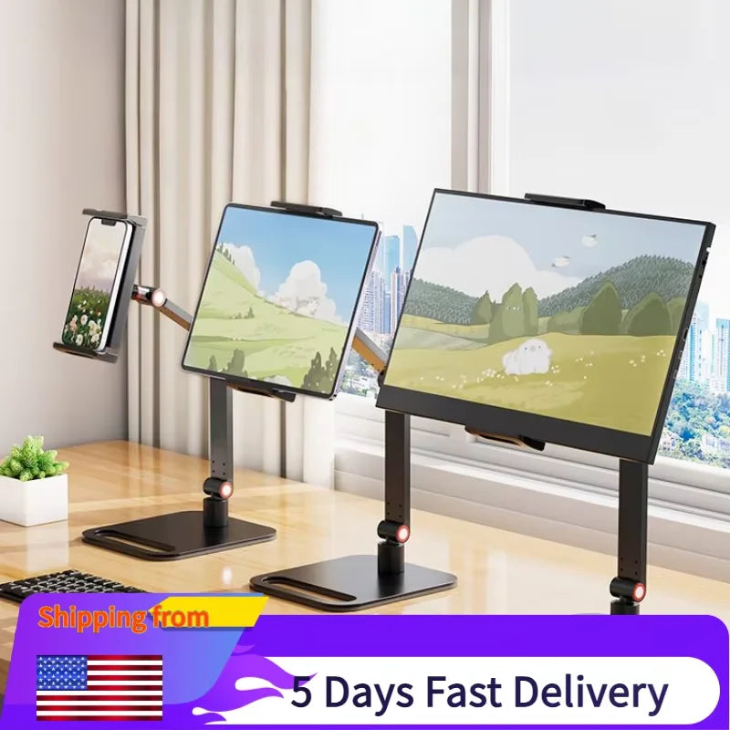 17" Portable Monitor VESA Stand Adjustable Swivel Bracket Tablet Clamp Holder