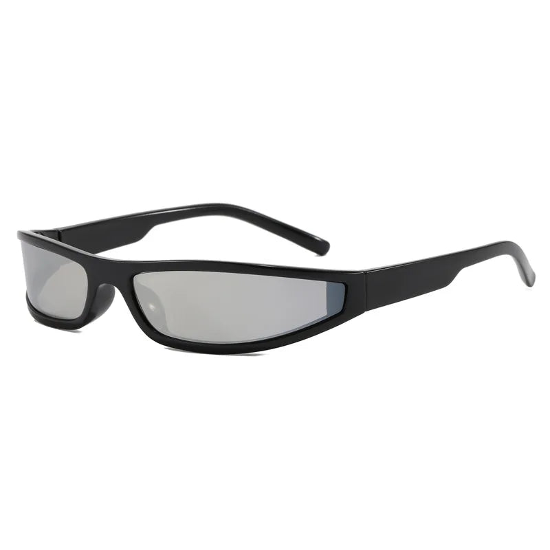 JNPCXI New Retro Y2K Cat Eye Outdoor Fashion Sports Sunglasses Women Gradient Mirror Goggles Shades UV400 Men Punk Sun Glasses
