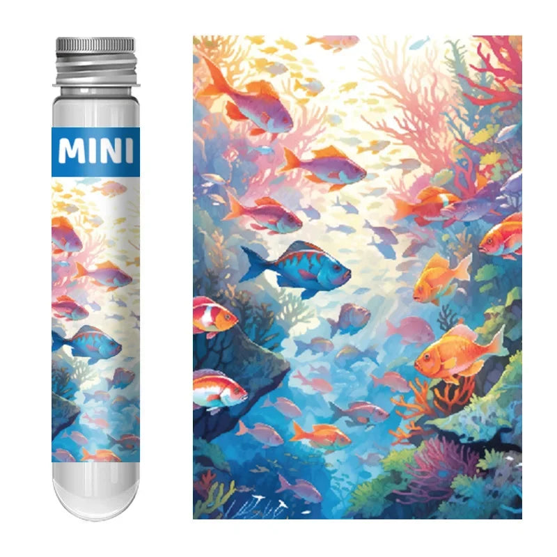 150PCS Mini Test Tube Jigsaw Puzzles for Adults Decompression Toy Fridget Puzzle Game Family Decoration Educational Toys