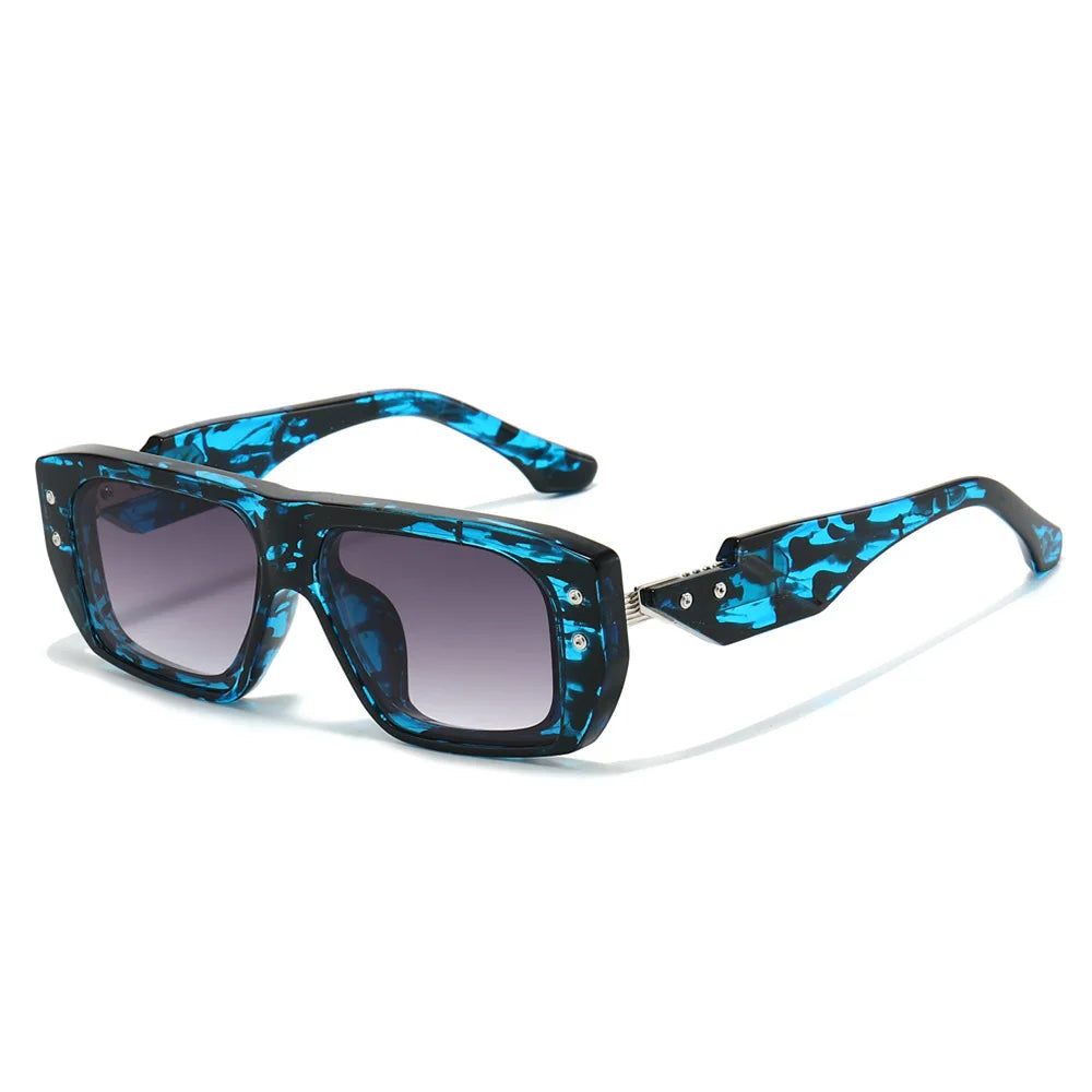 JNPCXI Luxury Square Sunglasses for Men Flat Top UV400 Sun Glasses Women Brand Designer Trendy Female Shades Anti Blue Light