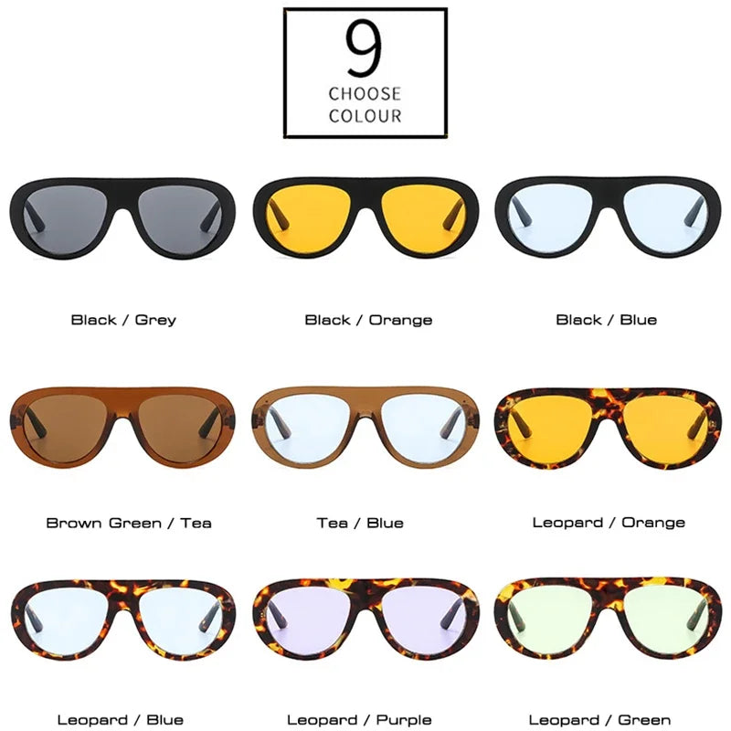 JNPCXI Vintage Pilot Women Sunglasses Fashion Black Orange Shades UV400 Men Trending Punk Sun Glasses