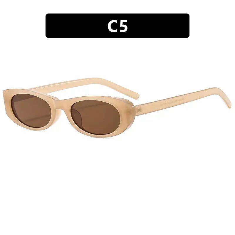 JNPCXI Small Rectangle Oval Sunglasses Women Vintage Brand Designer Shades UV400 Men Trending Punk Sun Glasses