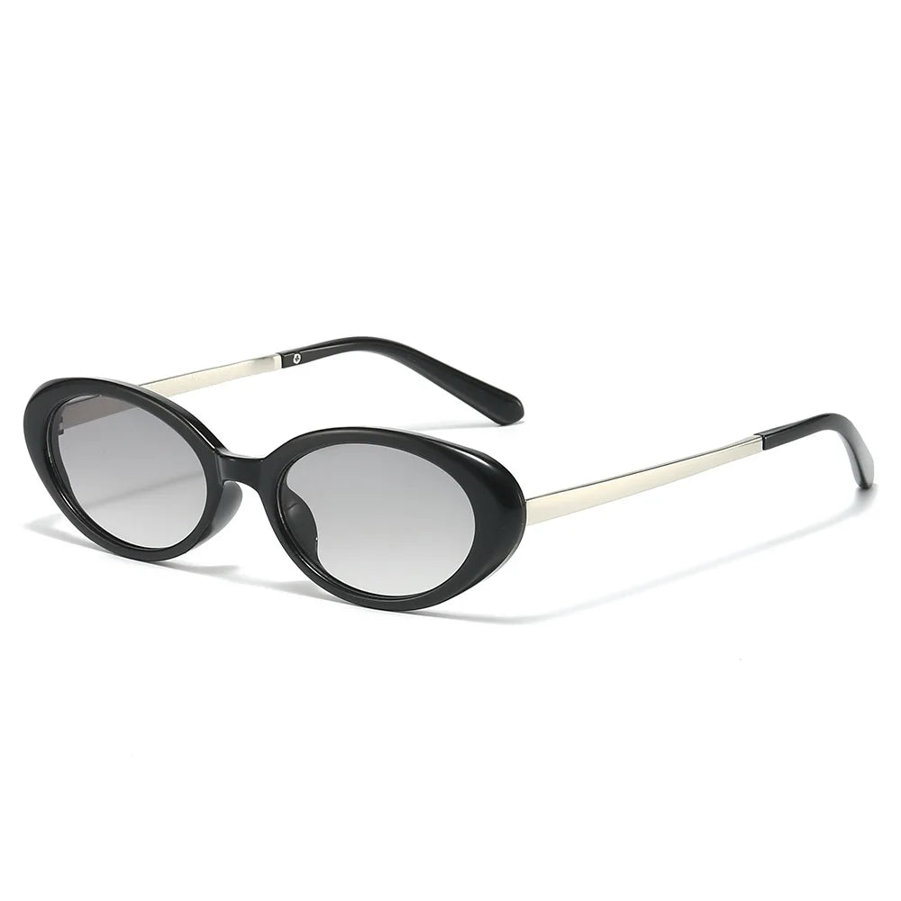 JNPCXI New Retro Oval Sunglasses Women Gradient Leopard UV400 Fashion Punk Men Trending Sun Glasses