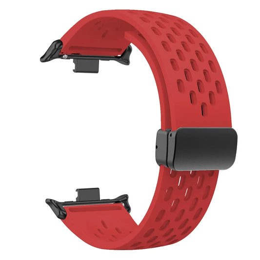 Red Silicone Strap Redmi Watch 5/4, Magnetic Sports Band Mi Band 9/8 Pro