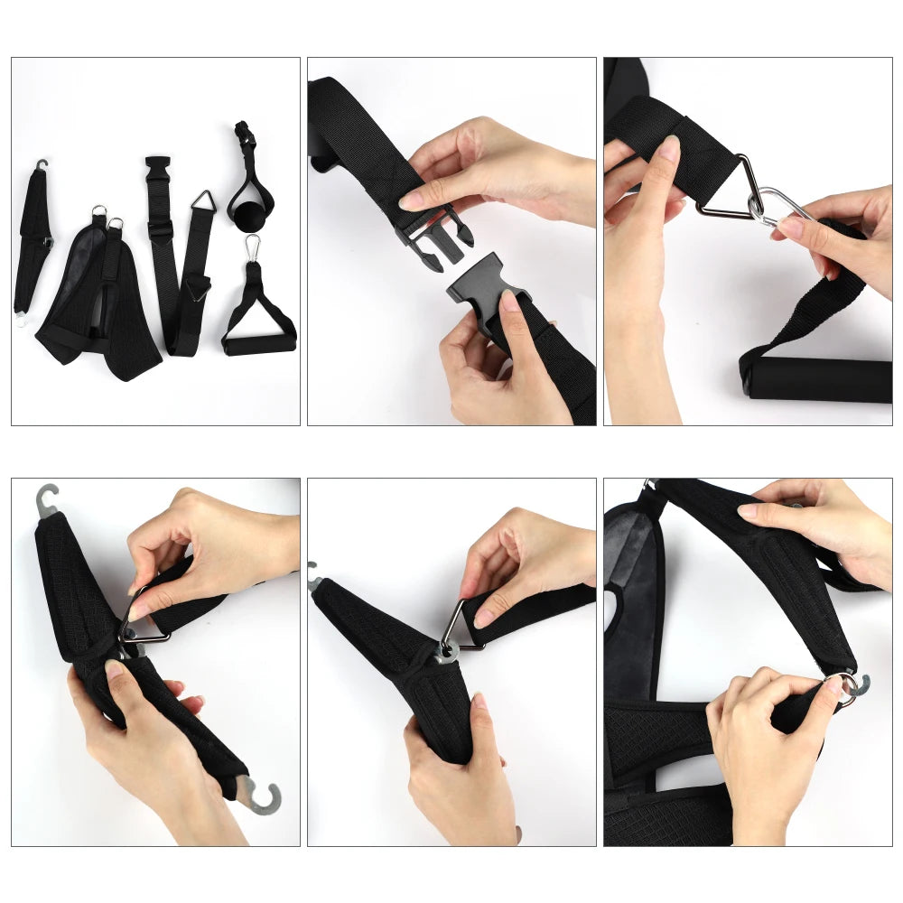 Hanging Chiropractic Tools Neck Harness Neck Stretcher Hanging Cervical Traction Device Adjustable Neck Orthosis Stretching Belt