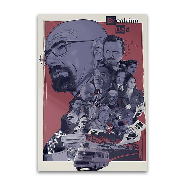 Breaking Bad TV Canvas Wall Art Print Poster Movie Art Decor Painting Unframed 8
