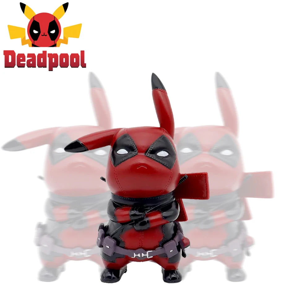 Pikachu Cos Deadpool Figure Q-version Pikachu Action Figures Statue Model