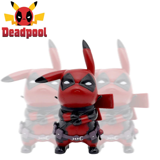 Pikachu Cos Deadpool Figure Q-version Pikachu Action Figures Statue Model