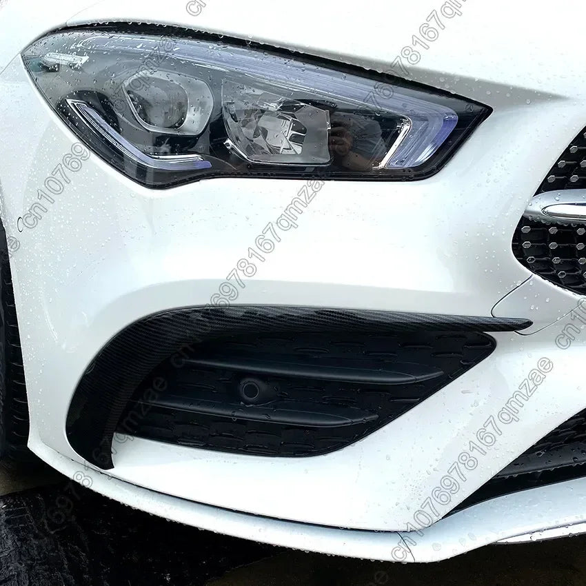 For Mercedes Benz CLA Class C118 X118 CLA35 AMG 2020-2024 Black Front Bumper Spoiler Side Splitter Air Vent Fog Lamp Grille Trim