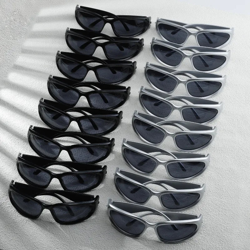 16 pack Y2K punk style surround style men's personalized fashionable glasses suitable for daily club gatherings