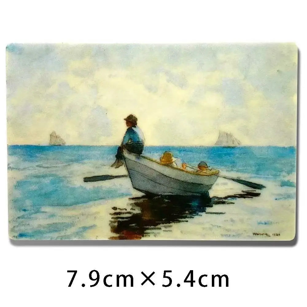 Van Gogh Starry Night, Mona Lisa Fridge Magnets - World Famous Paintings Art Refrigerator Magnets Set, Gift for Art Lovers