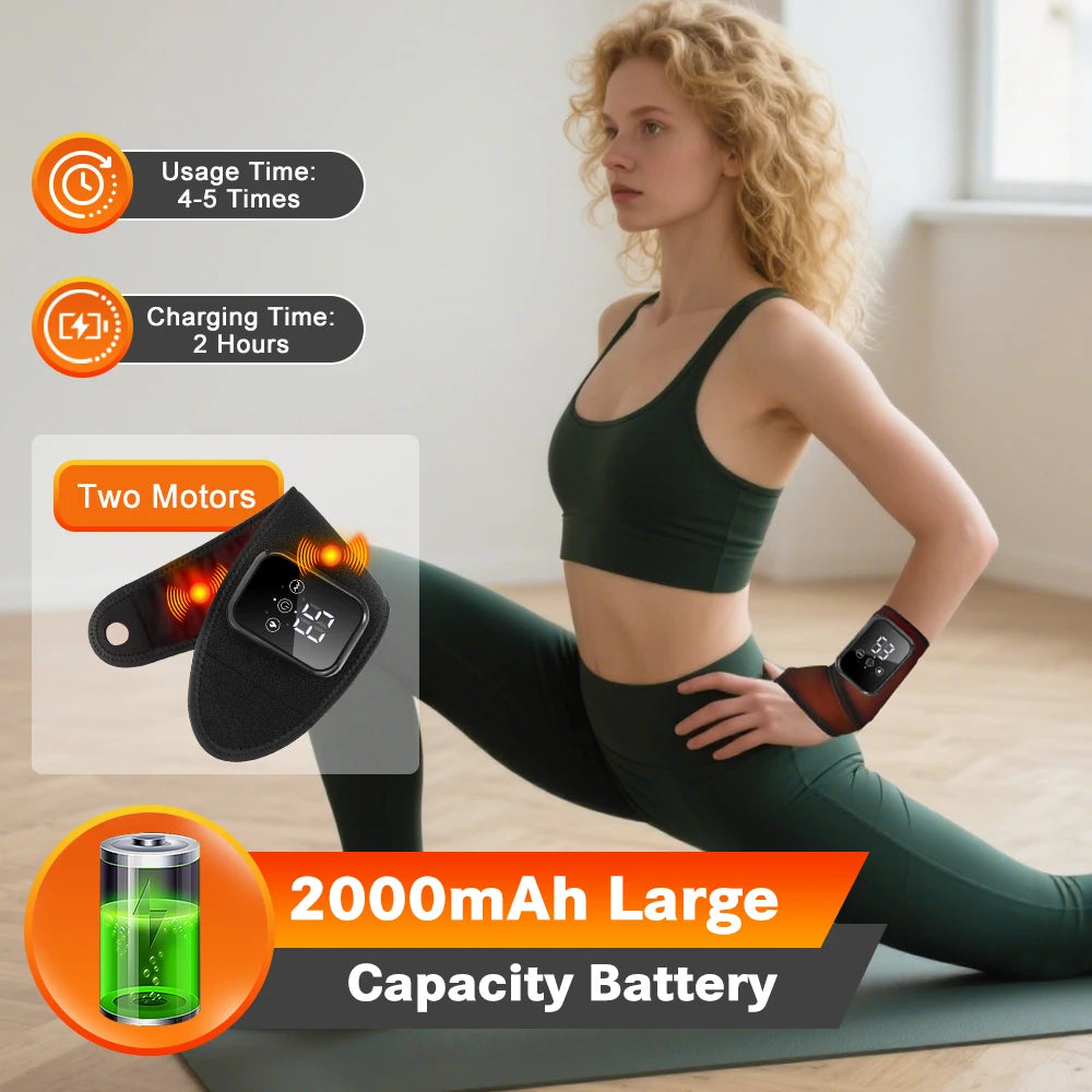 Electric Heating Hand Wrist Guard Vibration Massage Hot Compress Wrist Brace Protector Wrap Rechargeable Heat Thermal Wristband