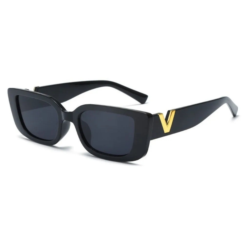 Women/Men Unisex with Fashion V-shaped Foots Outdoor Sunshade Square Sun Glasses