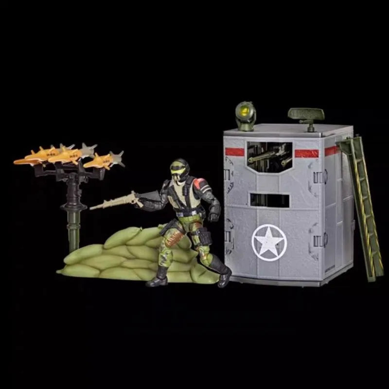 Original Hasbro G.I. Joe Classified Series 175 Steel Corps Sentry & Modular Defense Post Anime Figures Model Collection Toy