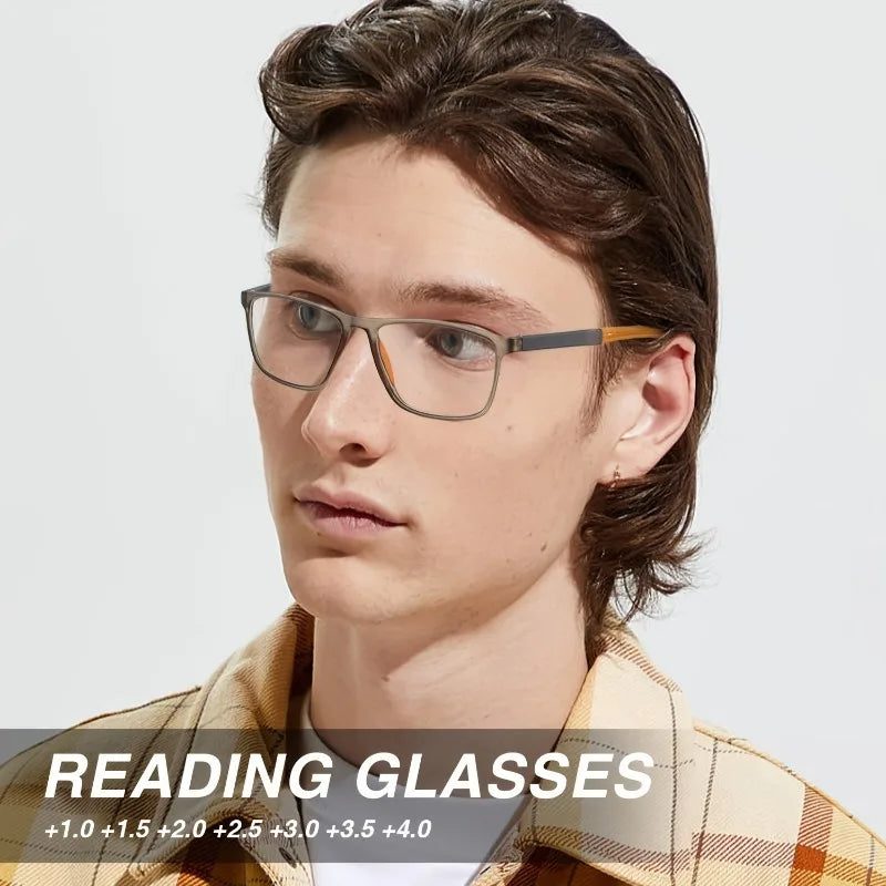 9pcs rectangular sport presbyopia glasses fashion simple model reading glasses middle-aged and elderly men and women