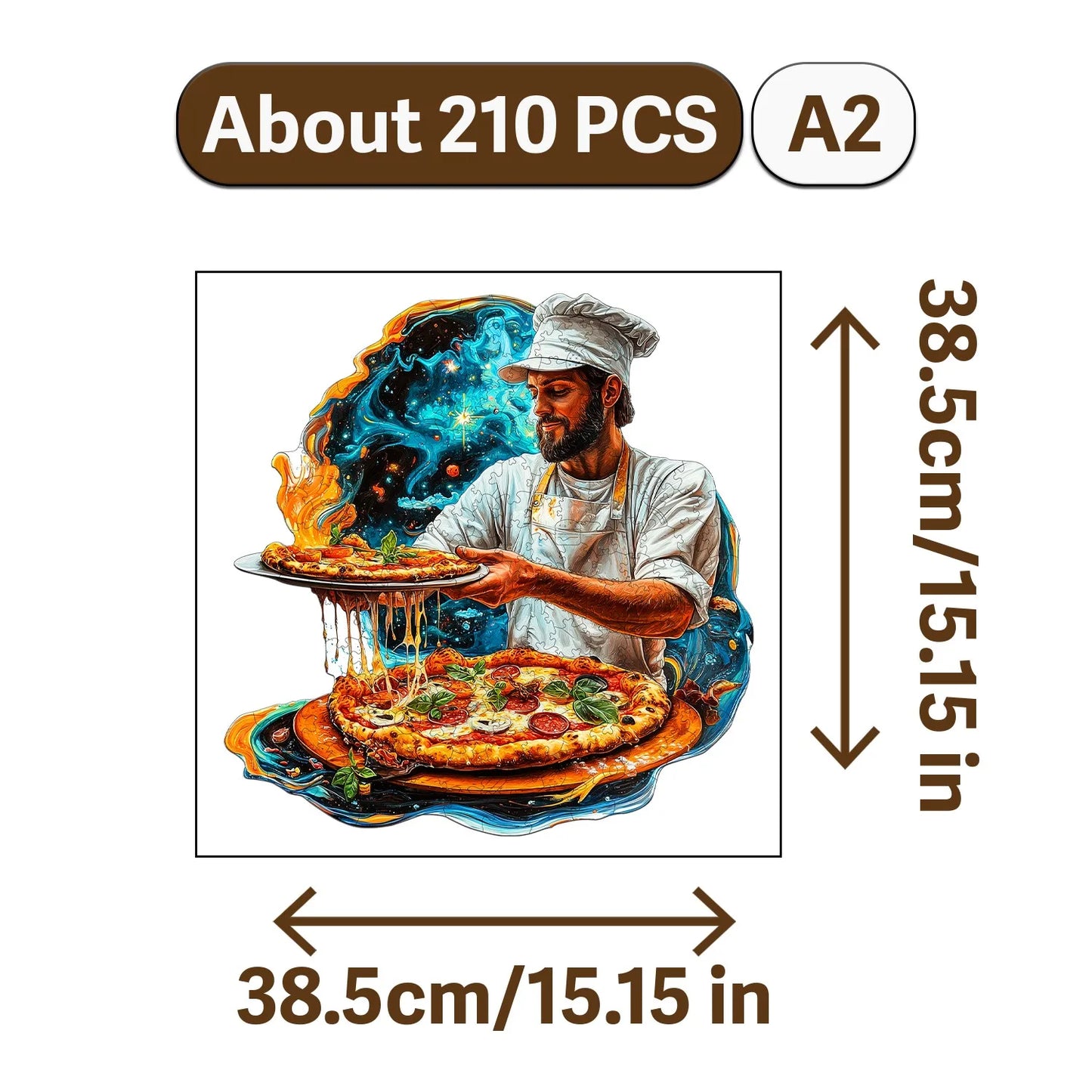 Gourmet Feast Theme Wooden Jigsaw Puzzle Wood Home Decor Painting Christmas and Halloween Gift Toy For Teen And Kid