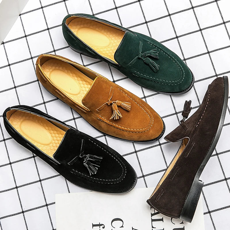 Tassels Casual Business Shoes Men Classic Social Office Loafers Men Large Size 48 Trend Casual Flat Party Loafers Male