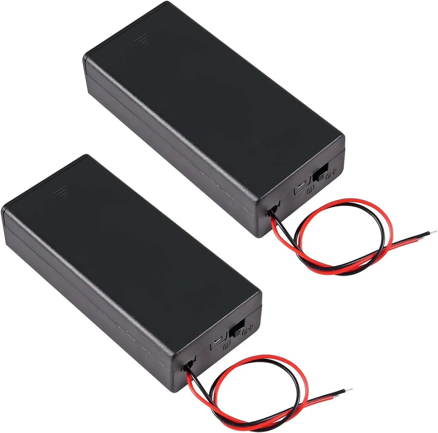 5pcs 18650 Battery Storage Case 2 Slots X 3.7V for 2x18650 Batteries Holder Box Container with ON/Off Switch 2 Slots with Switc