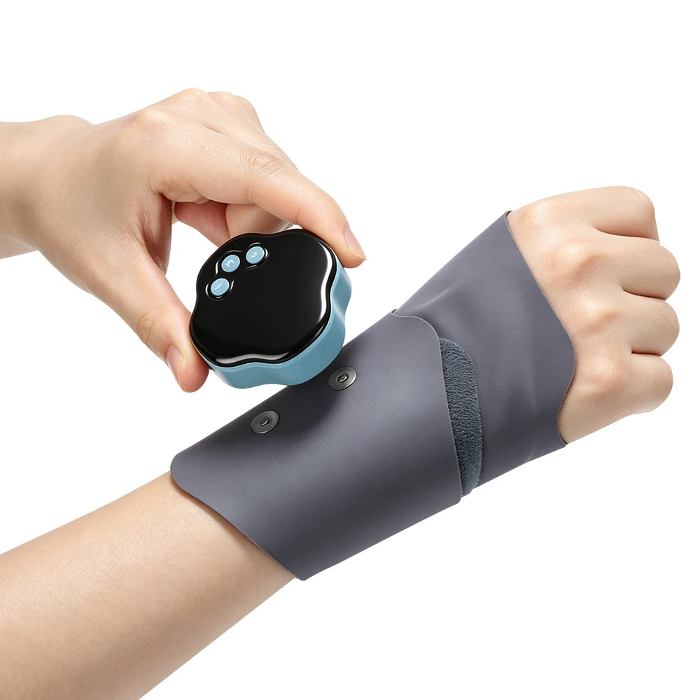 EMS Electric Wrist Hand Massager Rechargeable Vibration Massage Wrist Support Protect Strap for Carpal Tunnel Fatigue Relief