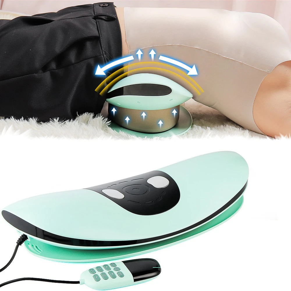 Electric Waist Traction Massager Adjustable Vibration Lumbar Massager Waist Spine Support Back Massage Machine Lumbar masajeador