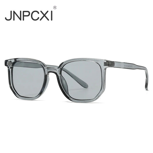 JNPCXI New Ins Popular Fashion Women Square Sunglasses Shades UV400 Retro Gray Gray Men Trending Sun Glasses